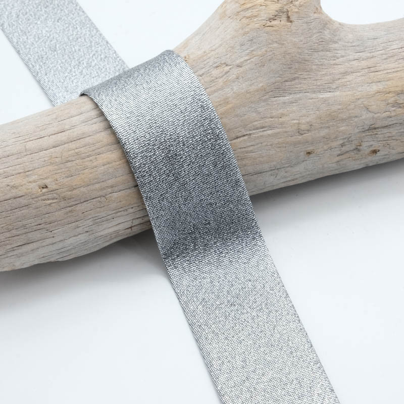 30mm Vintage Silver Lamé Bias Tape - Maison Klem